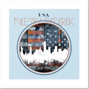 new york skyline Posters and Art